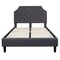 Merrick Lane Provence Platform Bed with Slatted Support Contemporary Tufted Upholstery with Accent Nail Trim